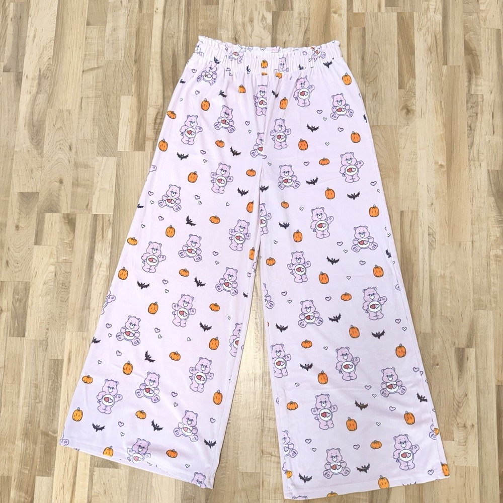 NWOT Care Bears Halloween Fleece Sleep Pants M Pink Munki Munki Perfect Pajamas